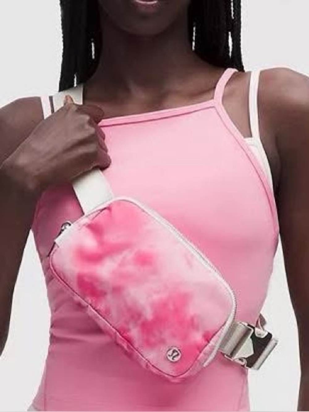 Lululemon everywhere belt bag 1L strawberry smoothie metal hardware